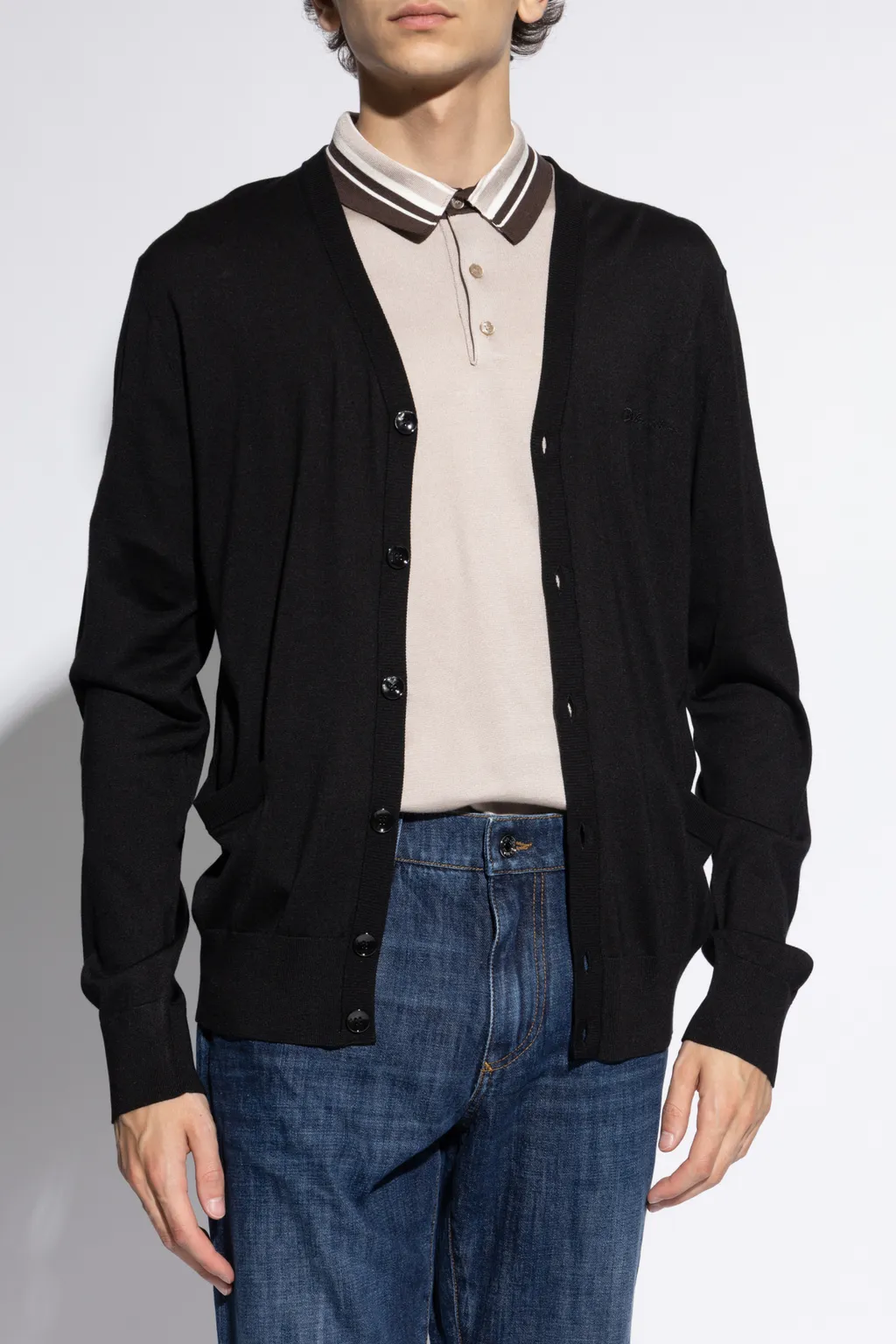 Logo Embroidered Cardigan