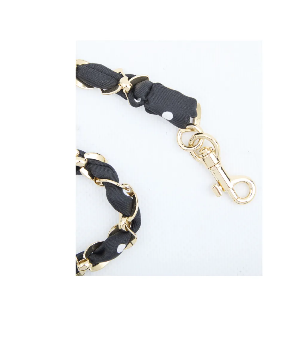 Polka Dot Printed Chain-Link Bag Strap
