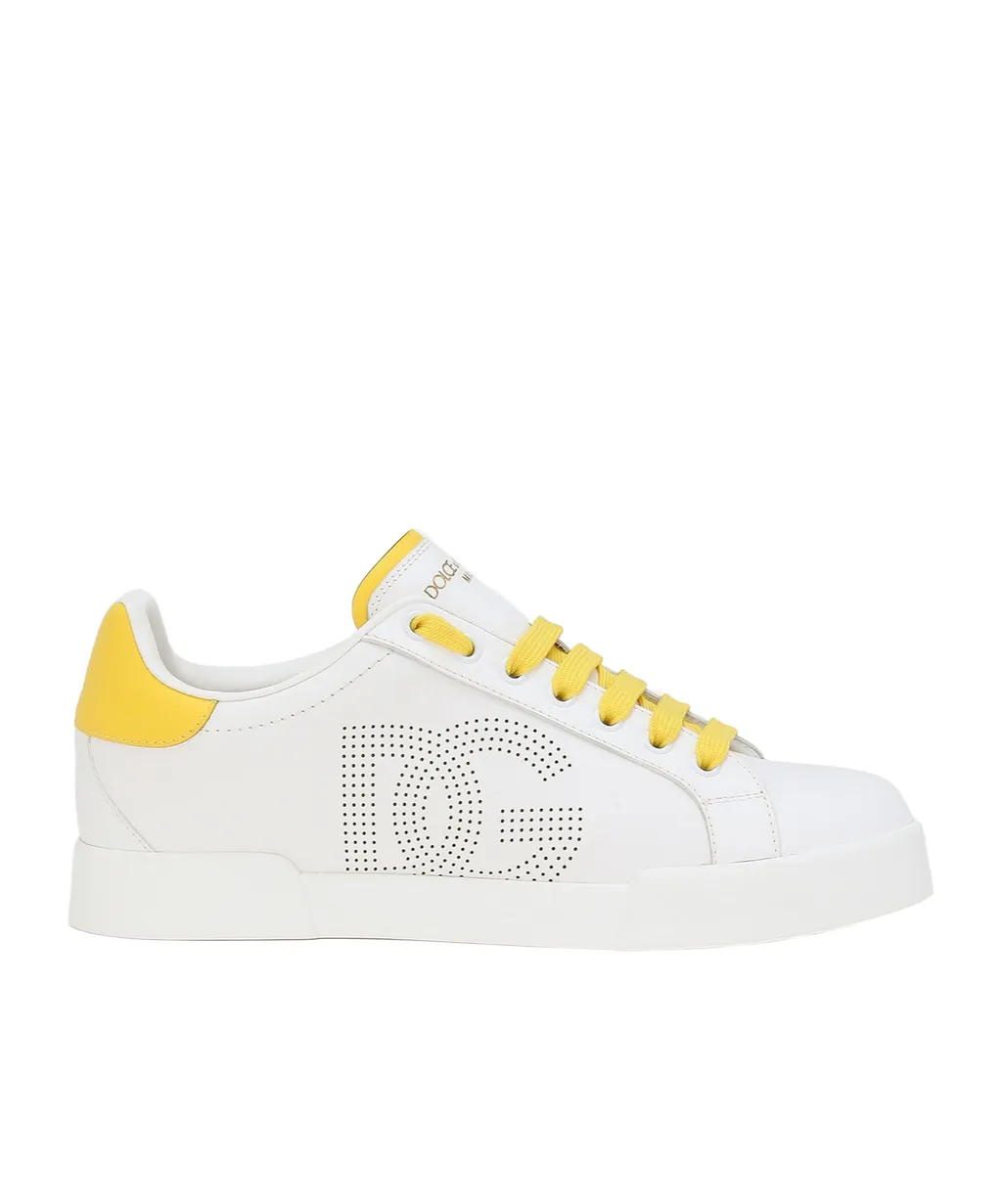 Portofino Dg Logo Perforated Sneakers