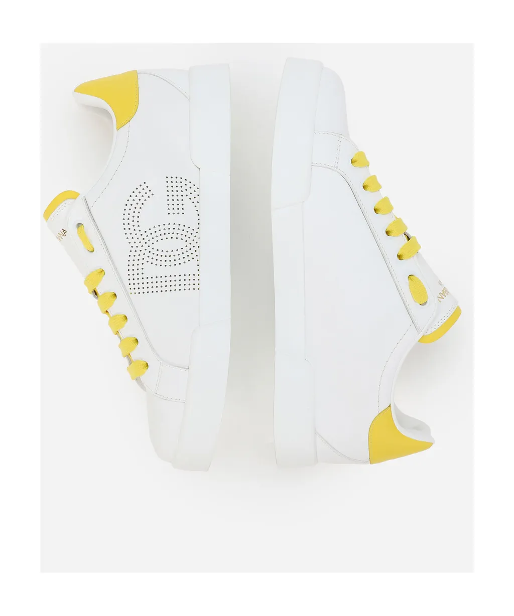 Portofino Dg Logo Perforated Sneakers