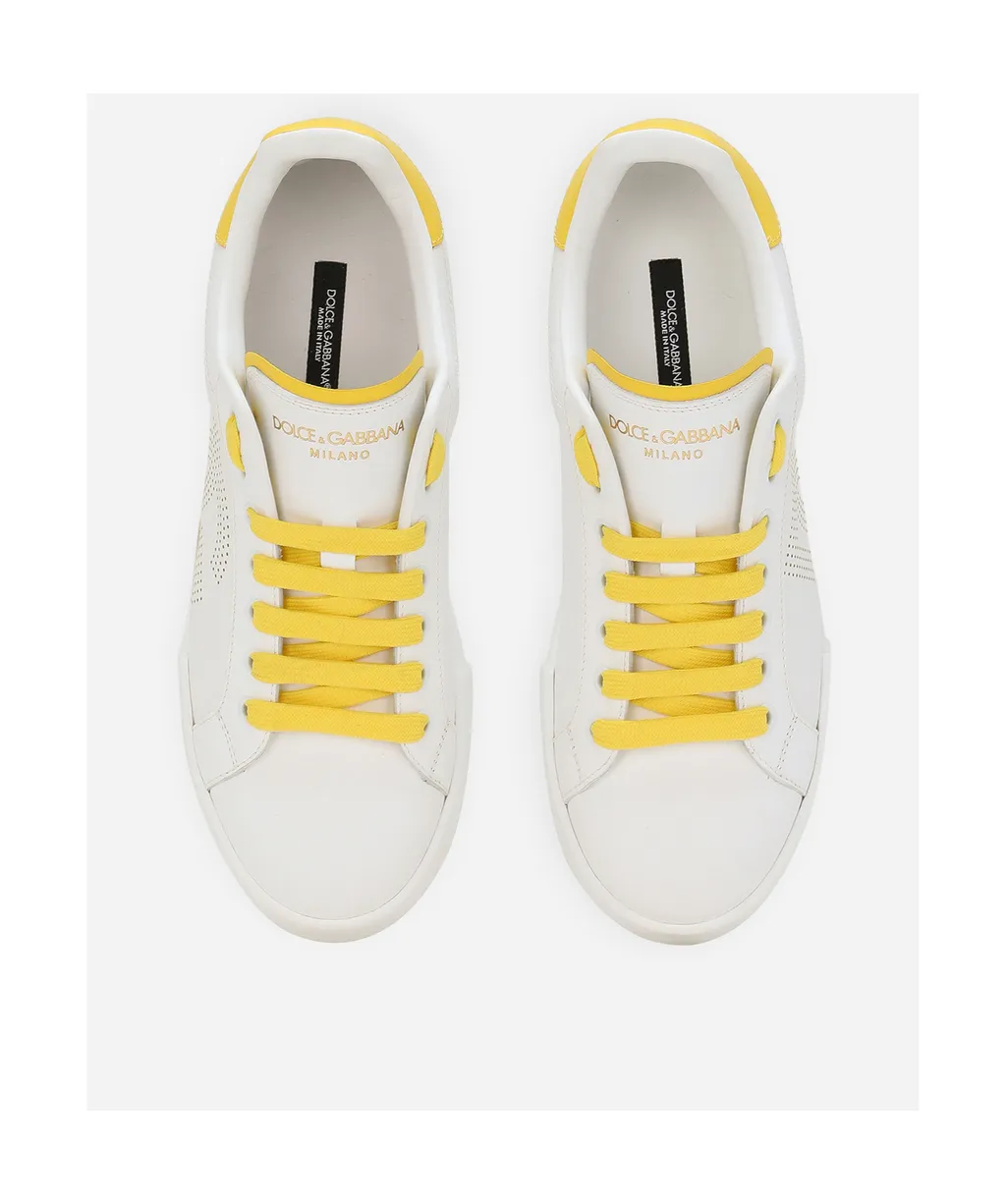 Portofino Dg Logo Perforated Sneakers