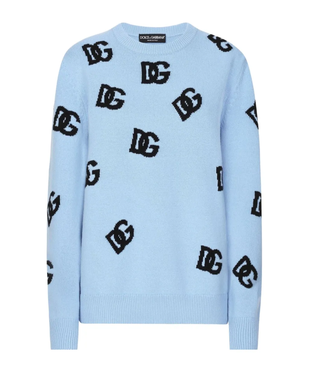 Dg Logo Intarsia Knitted Jumper