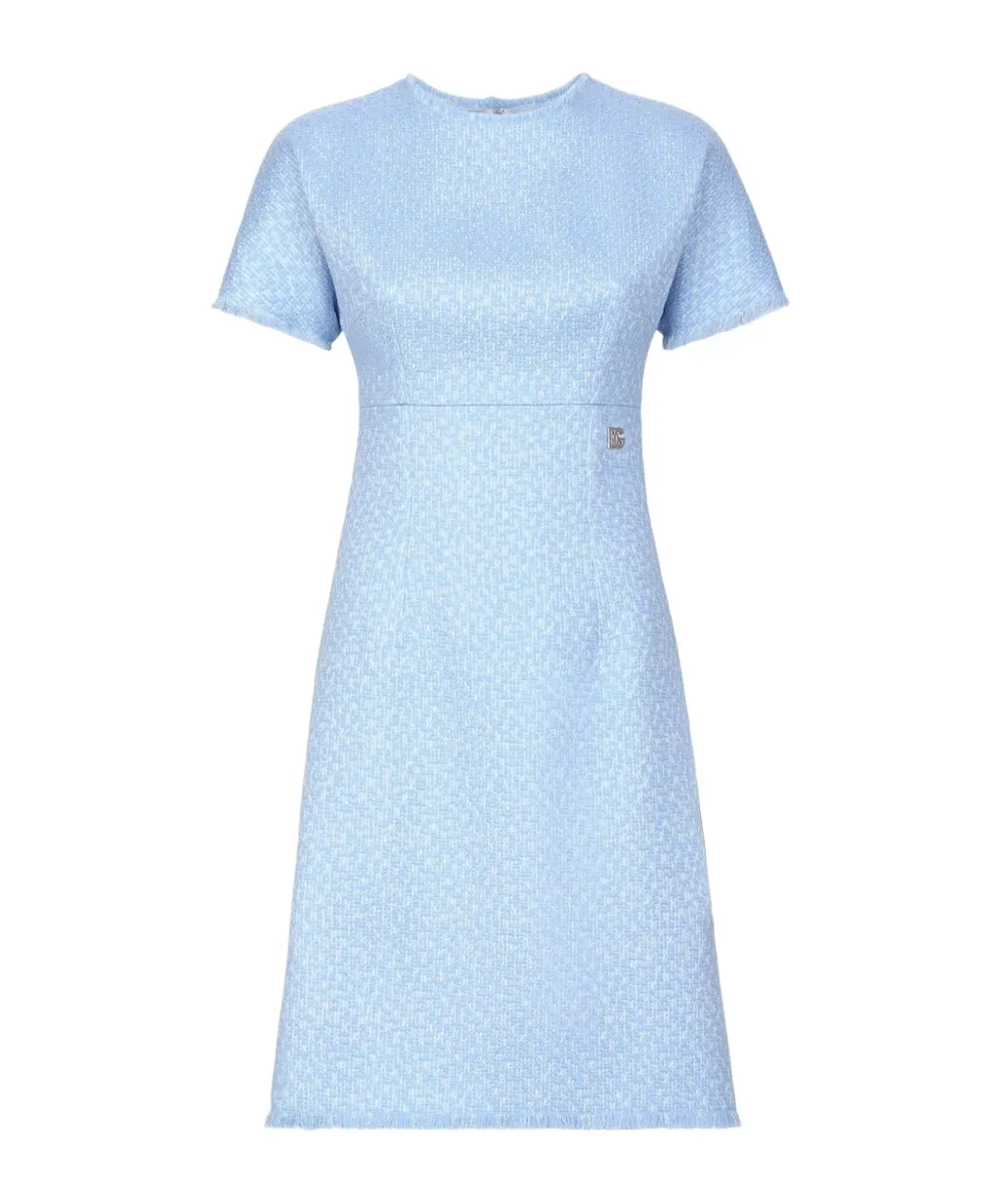 Bouclé A-Line Midi Dress