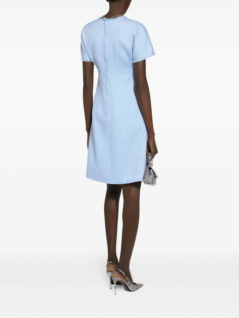 Bouclé A-Line Midi Dress