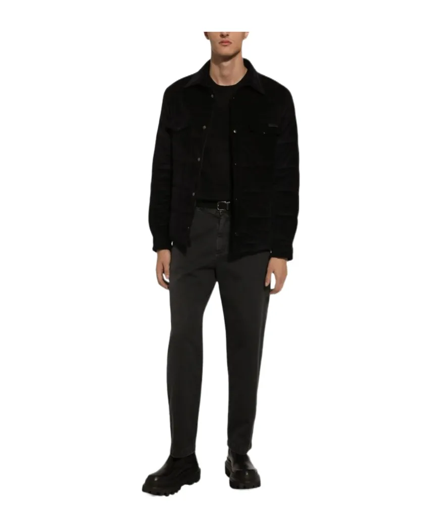 Logo Patch Straight Leg Trousers