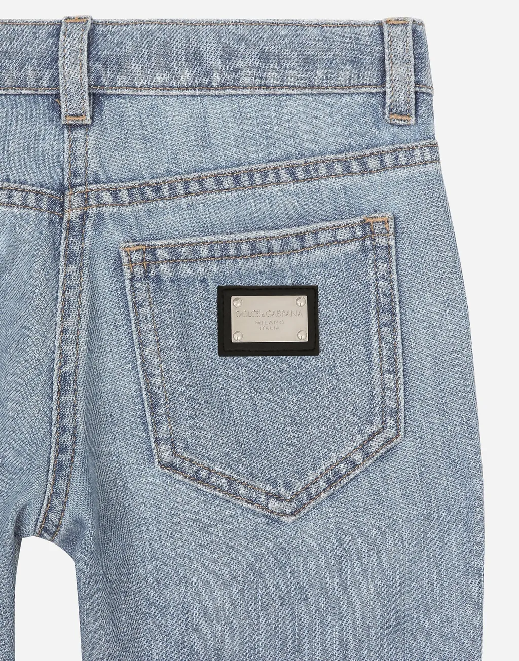 Branded Tag Flared Jeans
