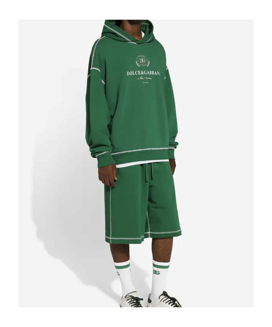 Logo Printed Jersey Hoodie