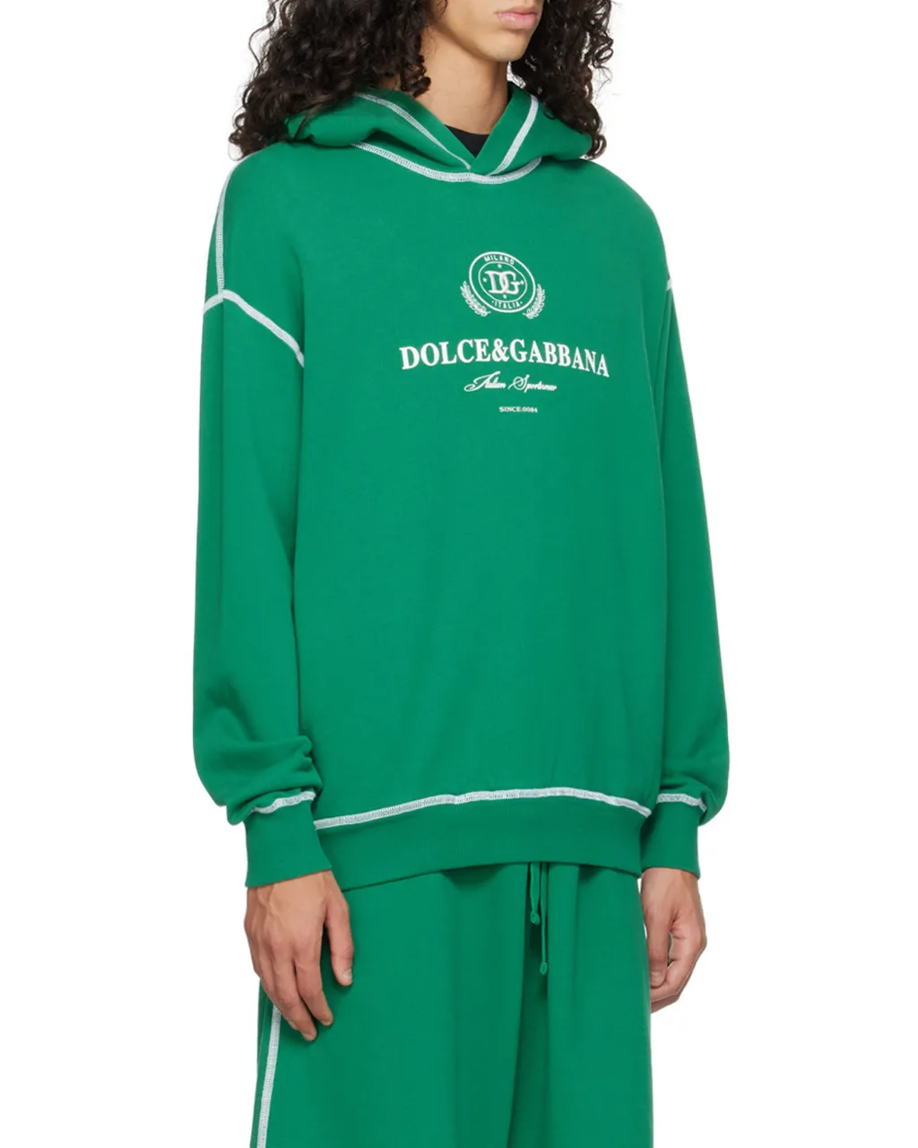 Logo Printed Jersey Hoodie