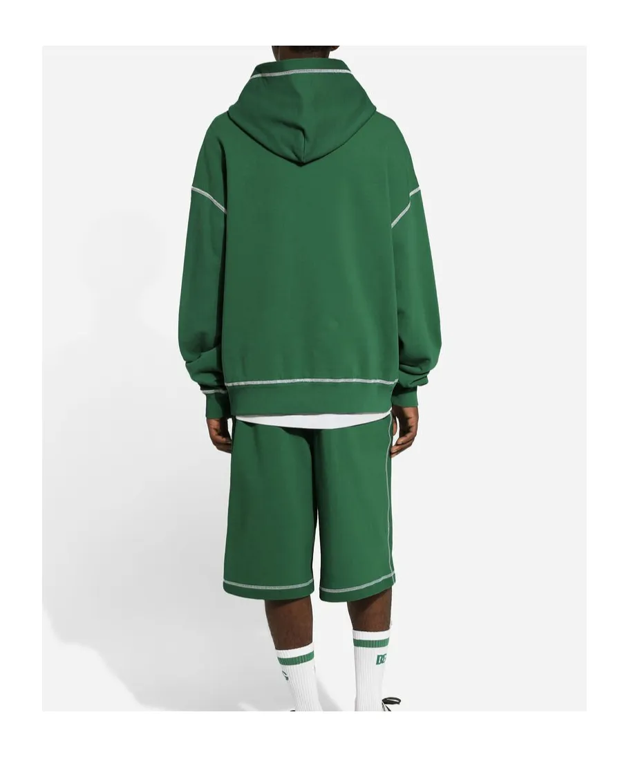 Logo Printed Jersey Hoodie
