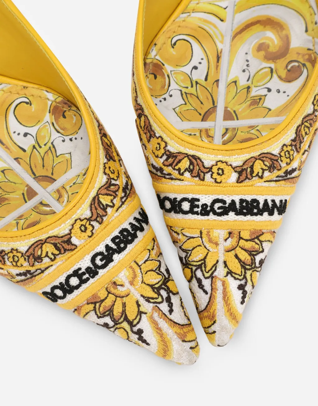 Majolica Embroidered Slingback Pumps