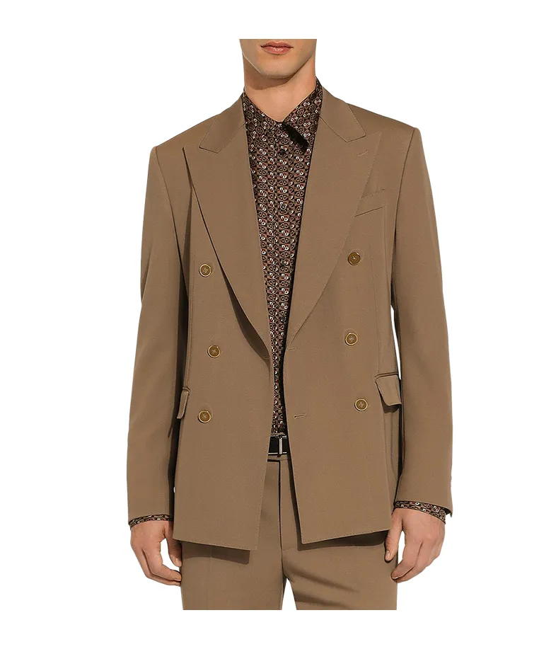 Double-Breasted Gabardine Jacket