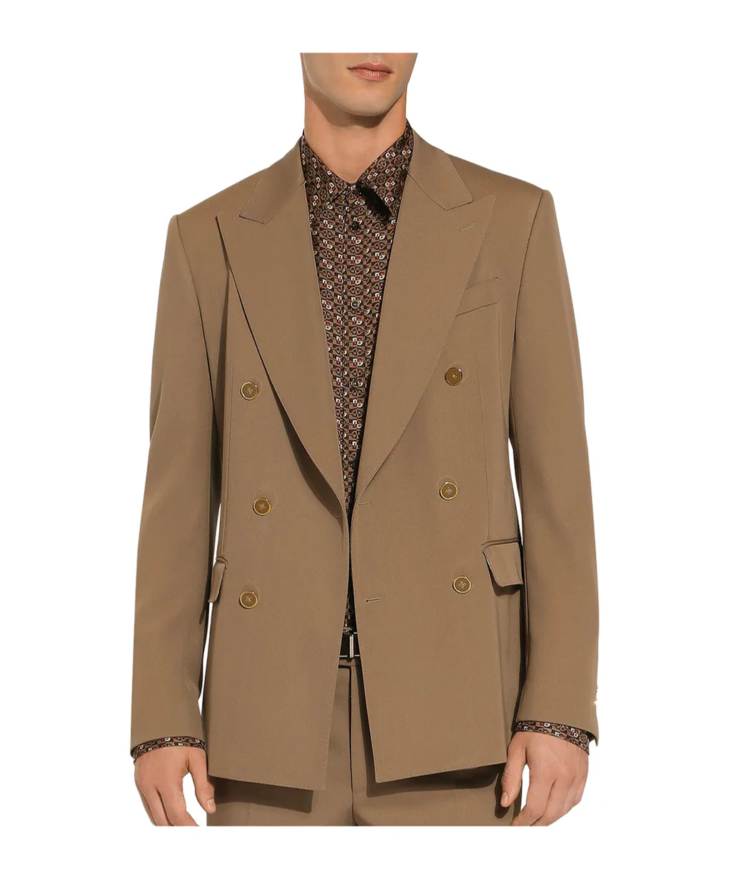 Double-Breasted Gabardine Jacket