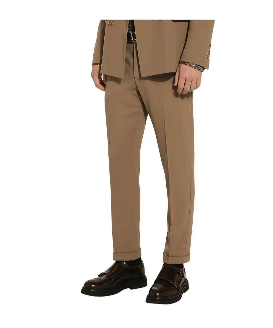 Pressed-Crease Tapered Trousers