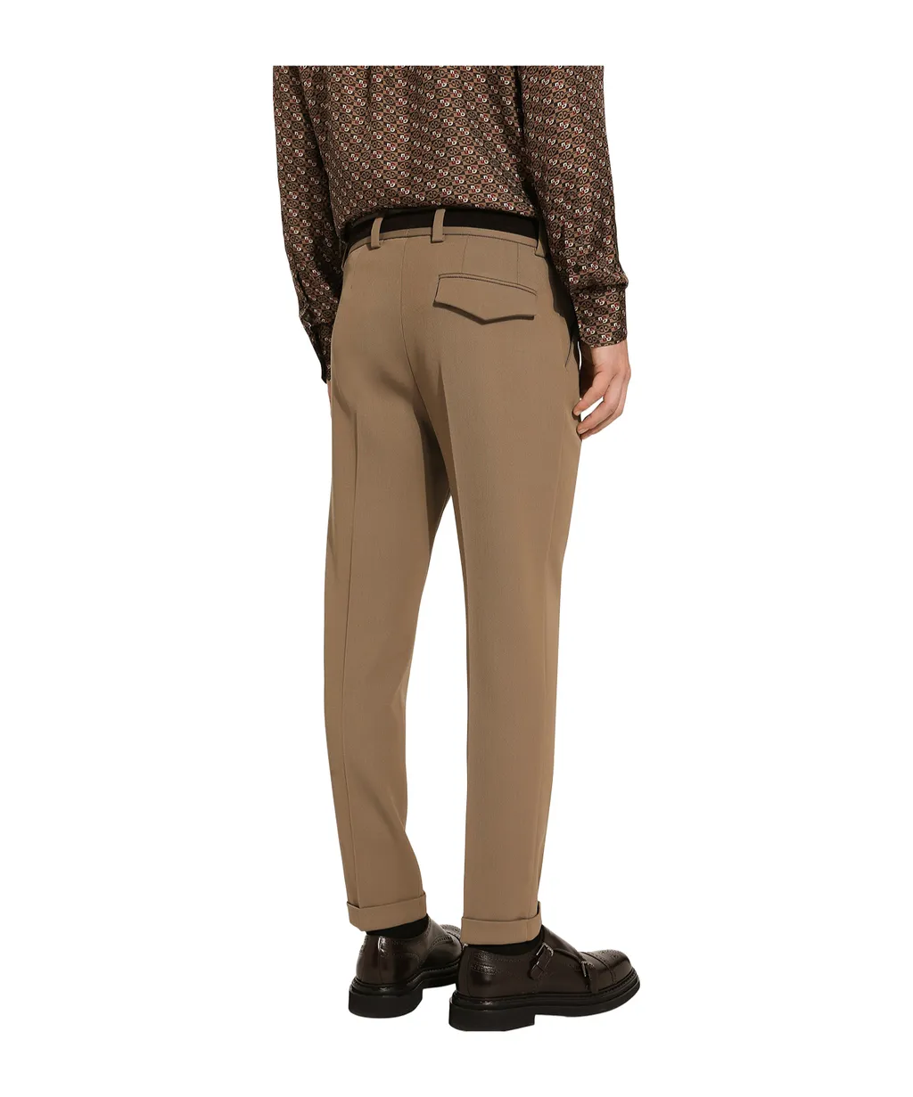 Pressed-Crease Tapered Trousers