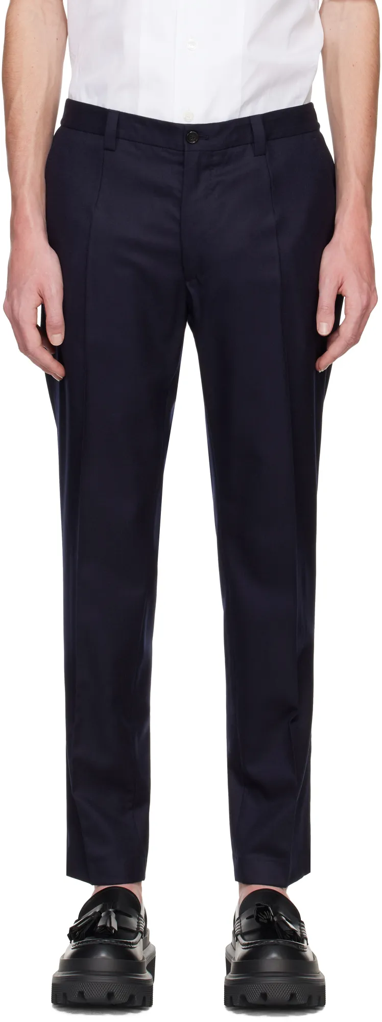Straight-Leg Virgin Wool Trousers