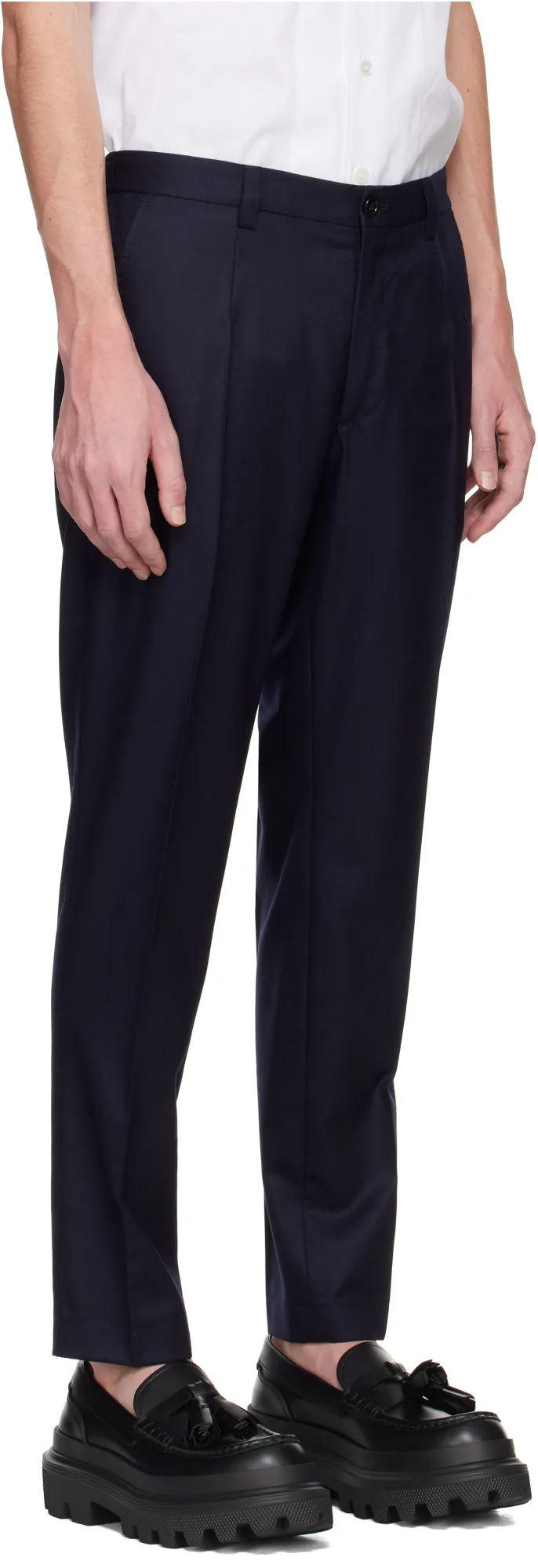 Straight-Leg Virgin Wool Trousers
