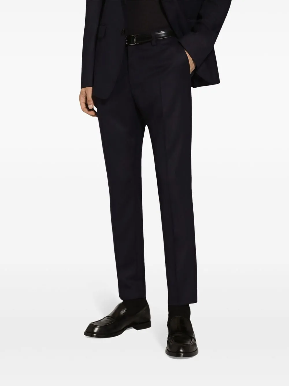 Straight-Leg Virgin Wool Trousers