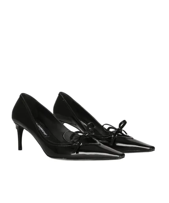 Dg Logo Plaque Bow Detailed Pumps