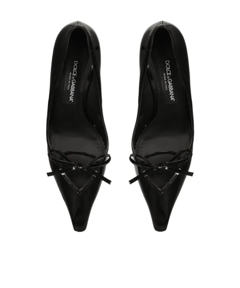 Dg Logo Plaque Bow Detailed Pumps