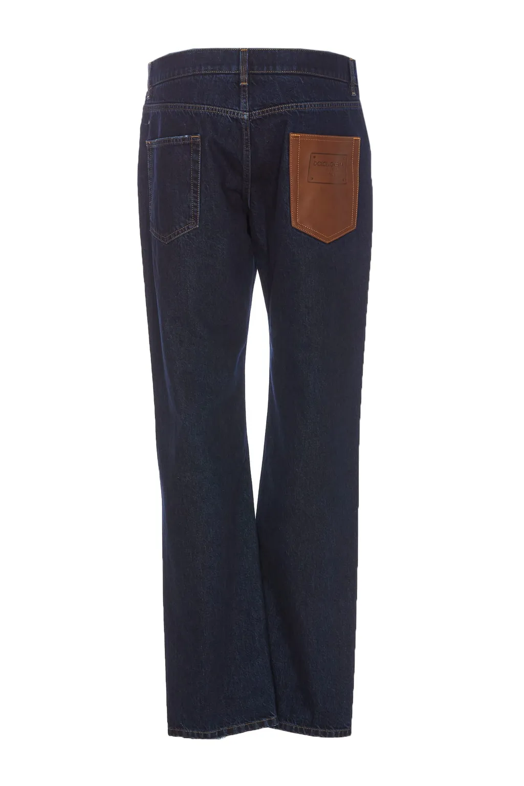 Logo Patch Straight-Leg Jeans
