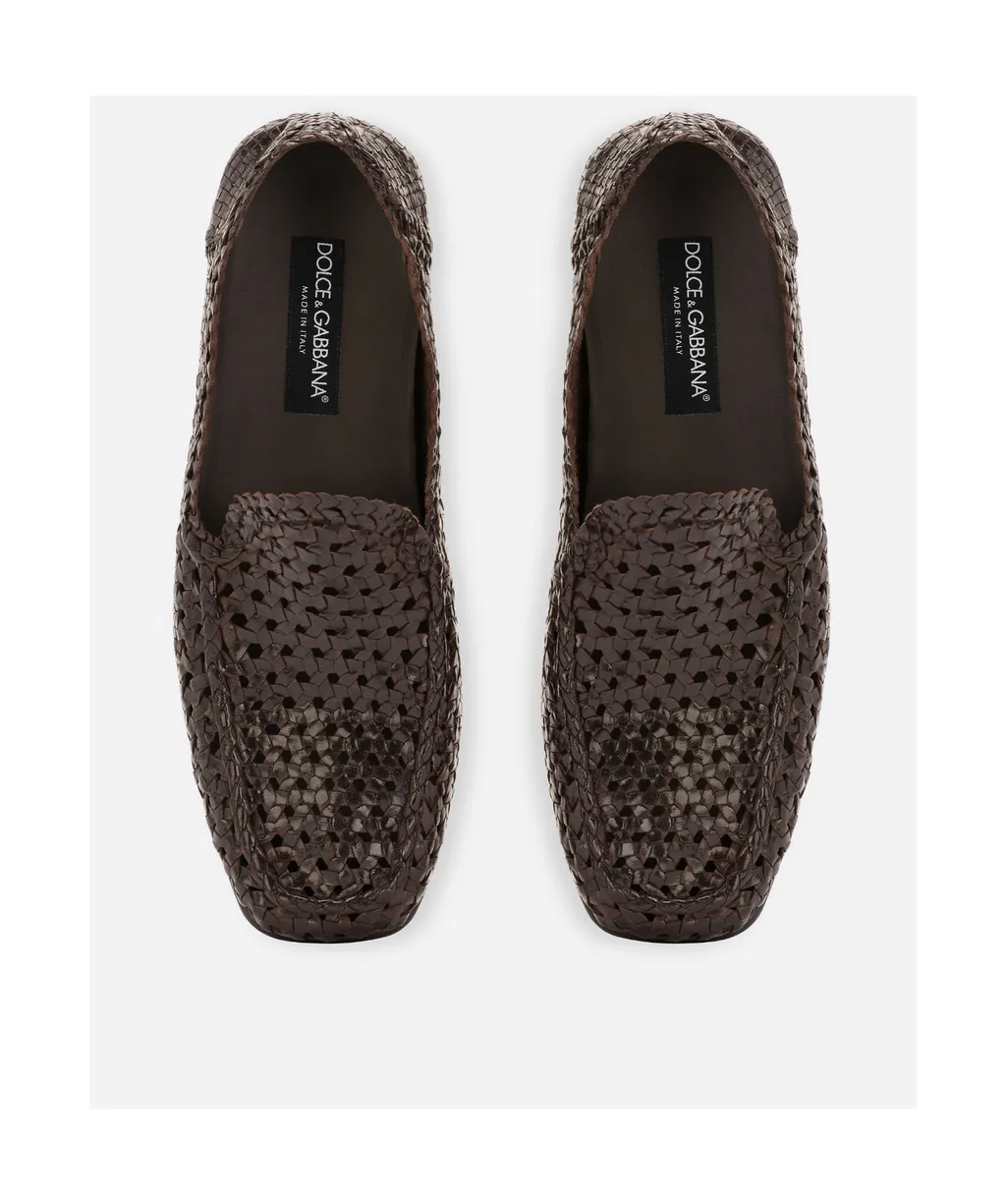 Hand-Woven Driver Loafers