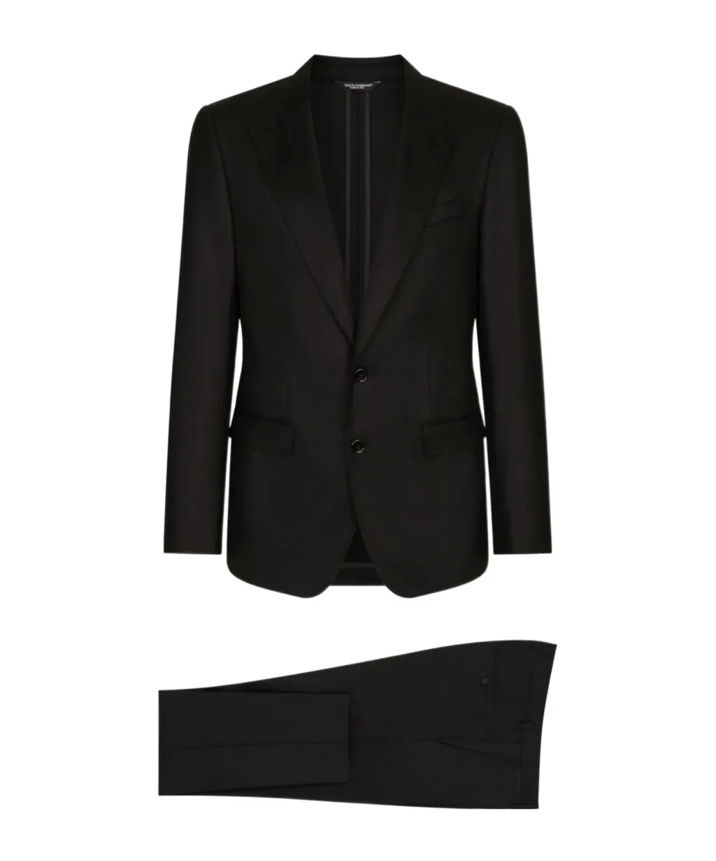 Single-Breasted Pleated Tailored Suit