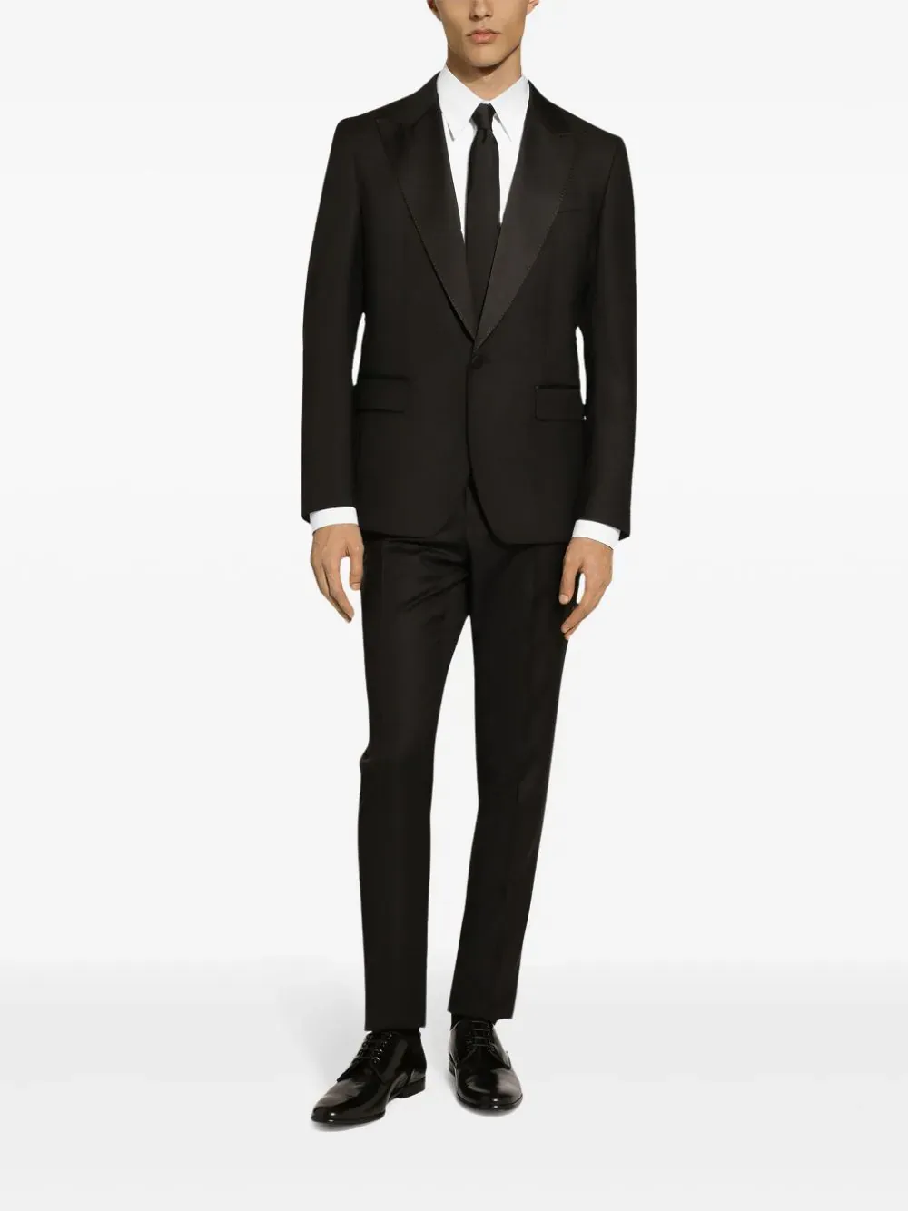 Single-Breasted Pleated Tailored Suit