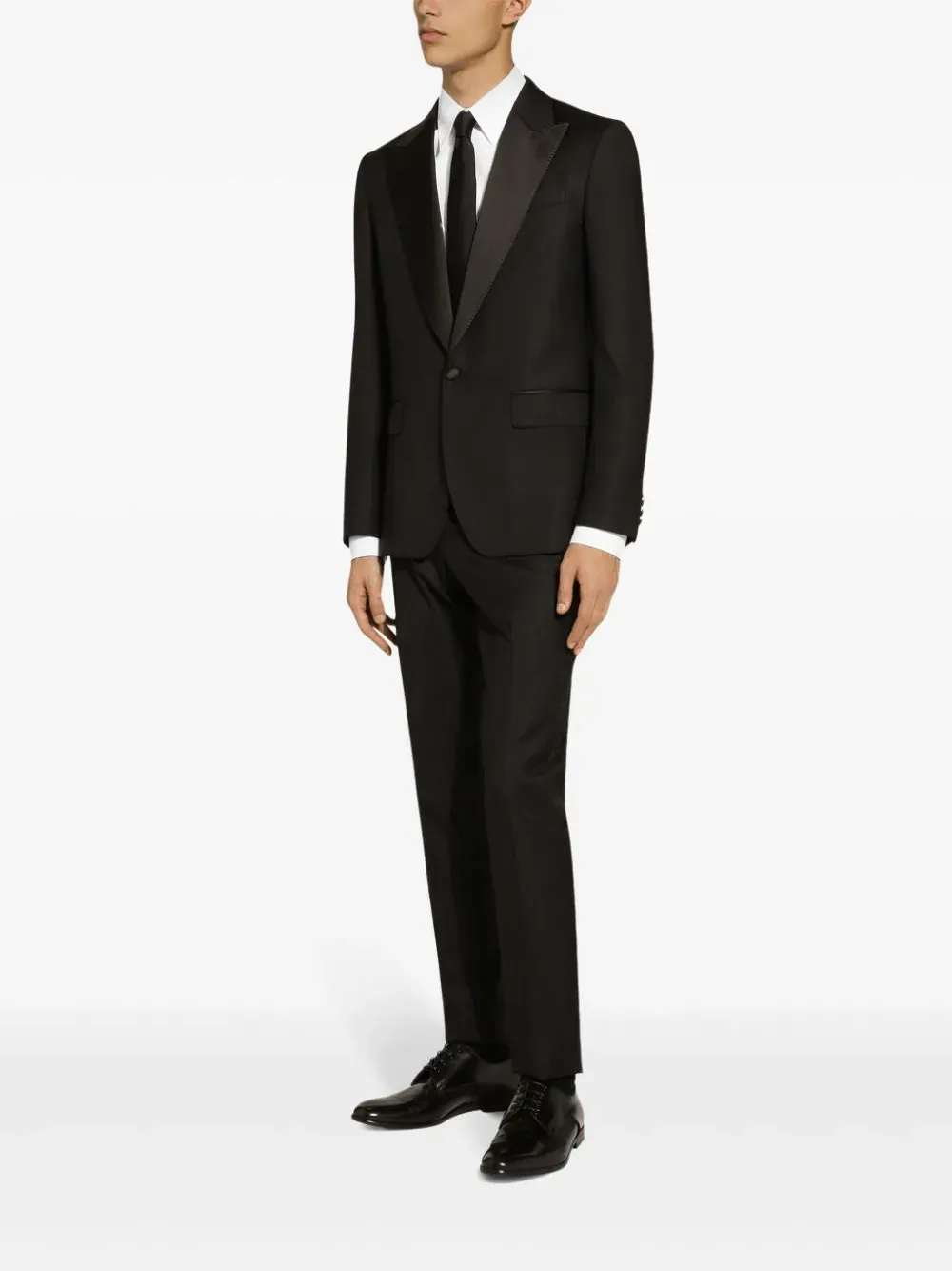 Single-Breasted Pleated Tailored Suit