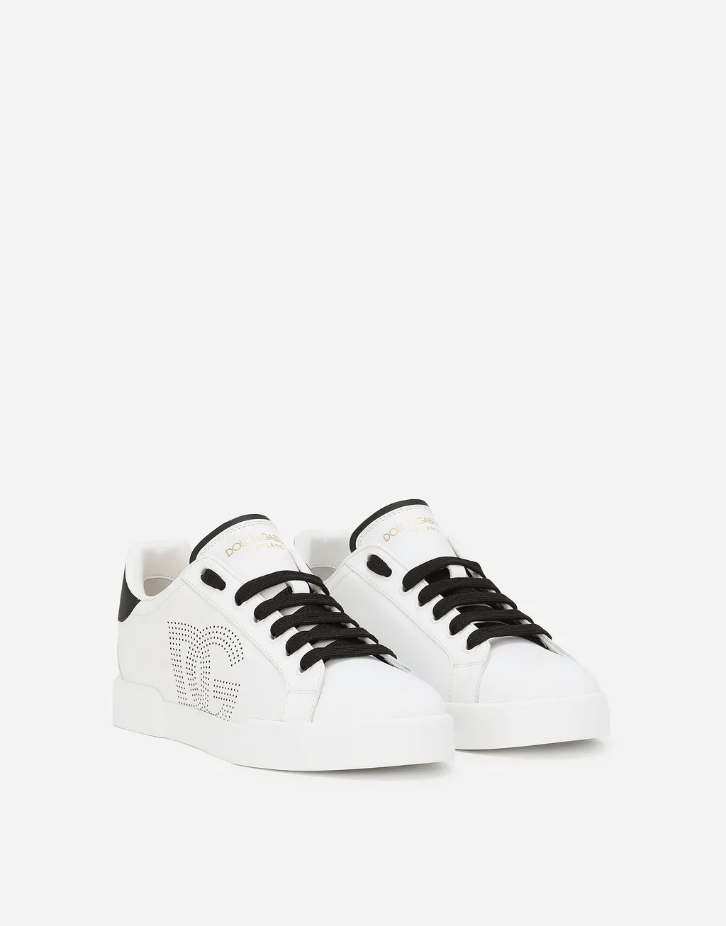 Portofino Dg Logo Perforated Sneakers