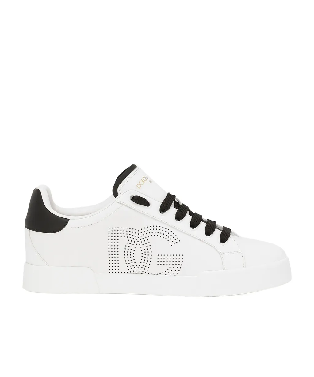 Portofino Dg Logo Perforated Sneakers