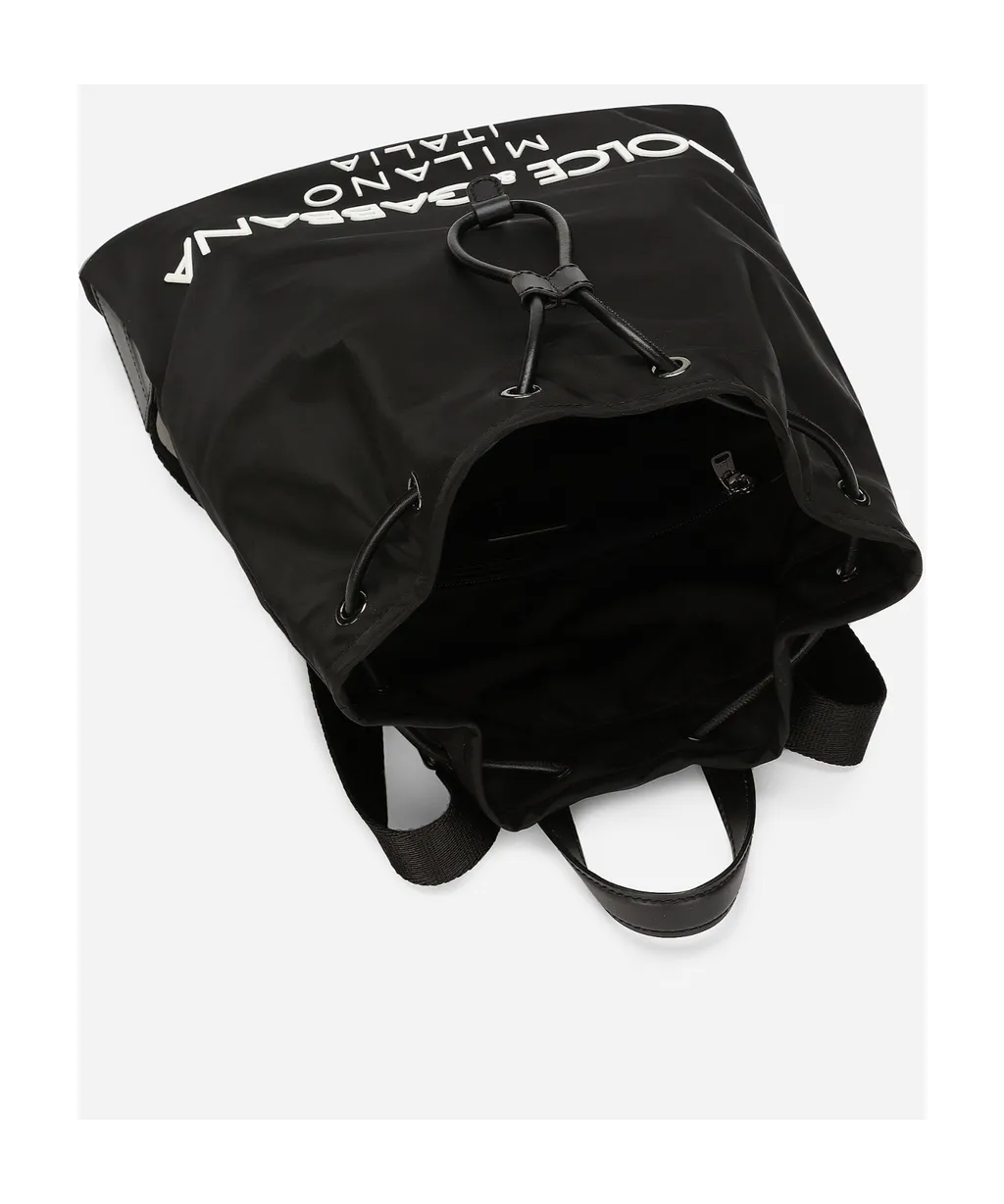 Logo Printed Drawstring Backpack