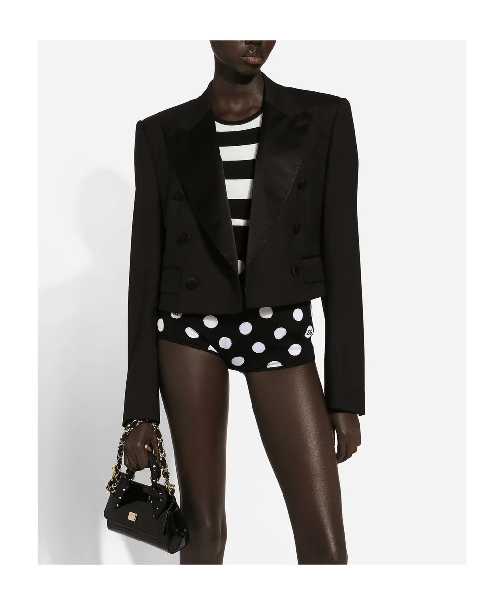 Double Breasted Cropped Jacket
