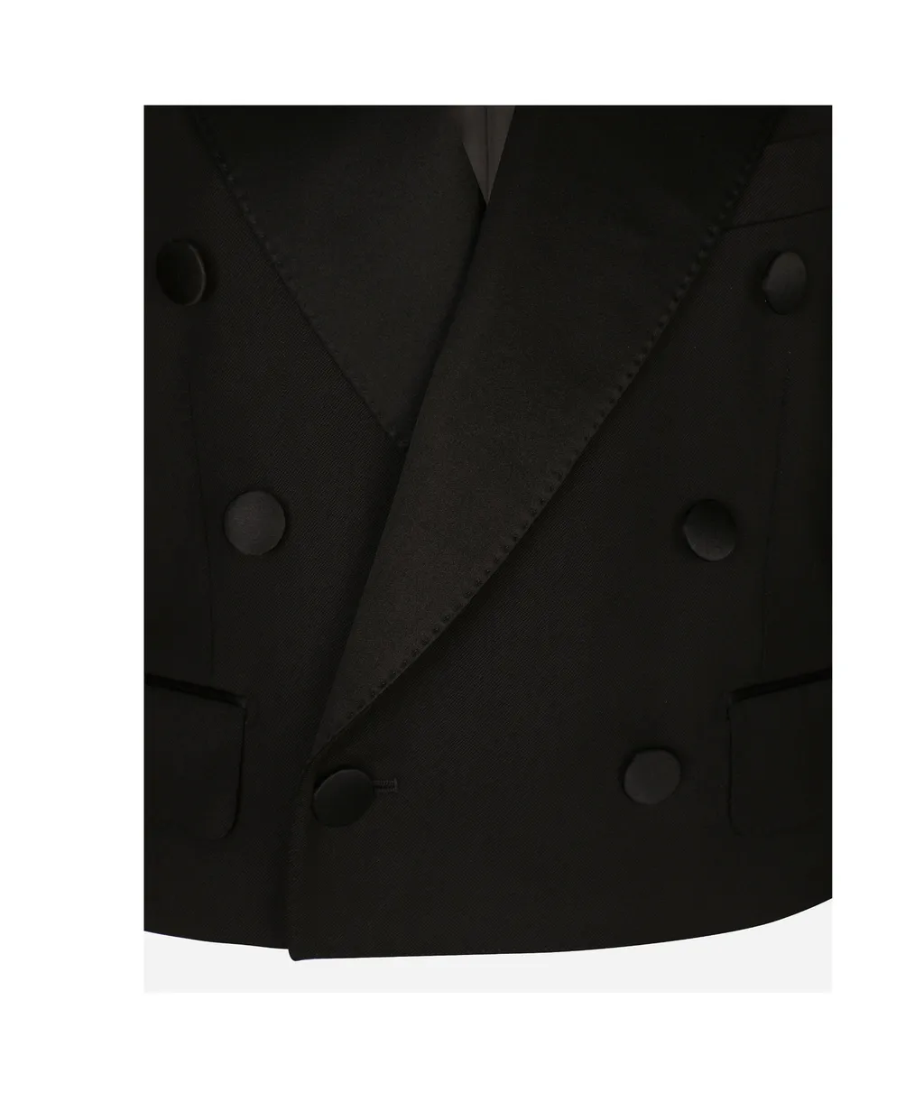 Double Breasted Cropped Jacket