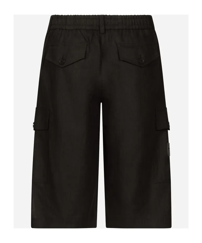 Logo Patch Cargo Shorts