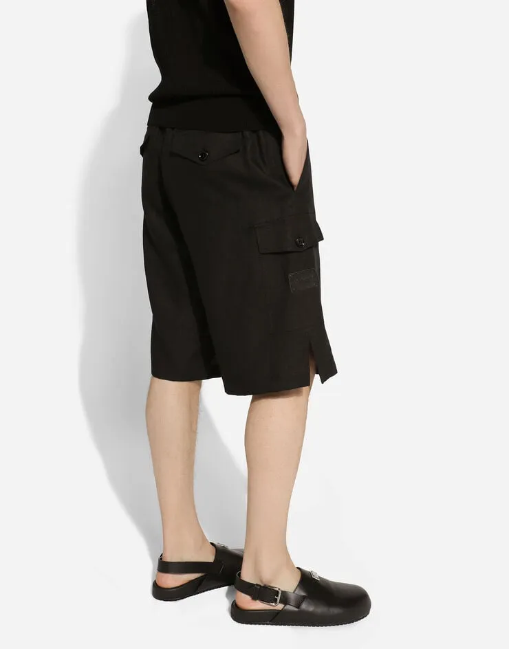 Logo Patch Cargo Shorts