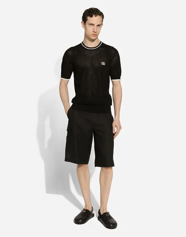 Logo Patch Cargo Shorts