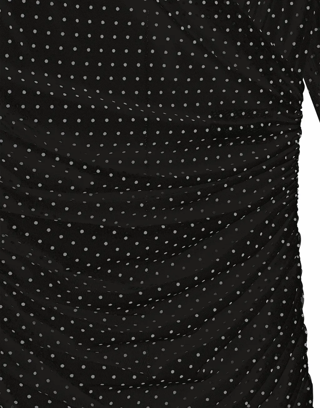 Polka-Dot Printed Midi Tulle Dress