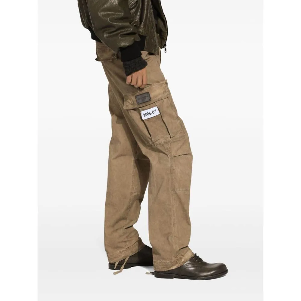 Wide Leg Cargo Trousers