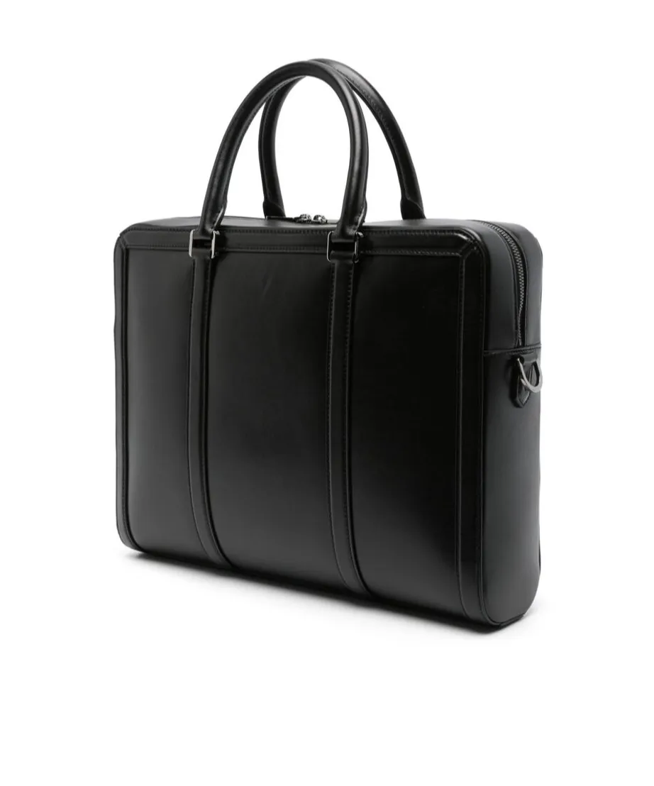Logo Plaque Zipped Briefcase