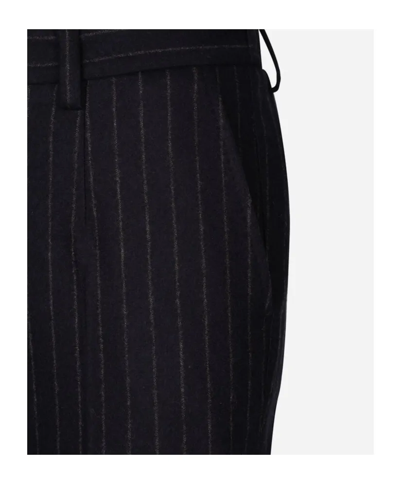 Tailored Pinstriped Flannel Pants