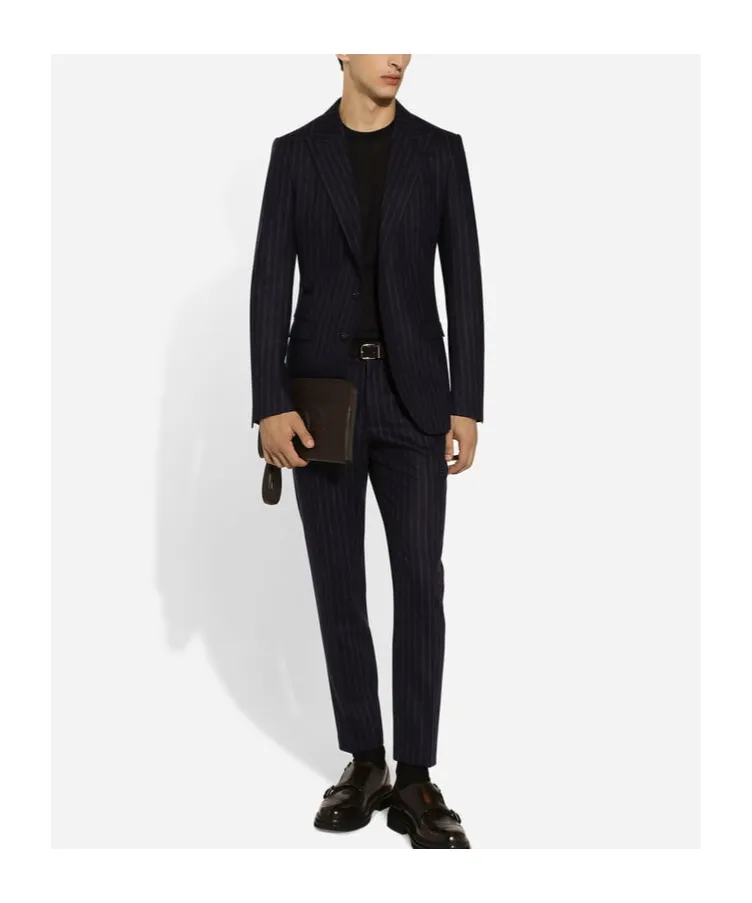Tailored Pinstriped Flannel Pants