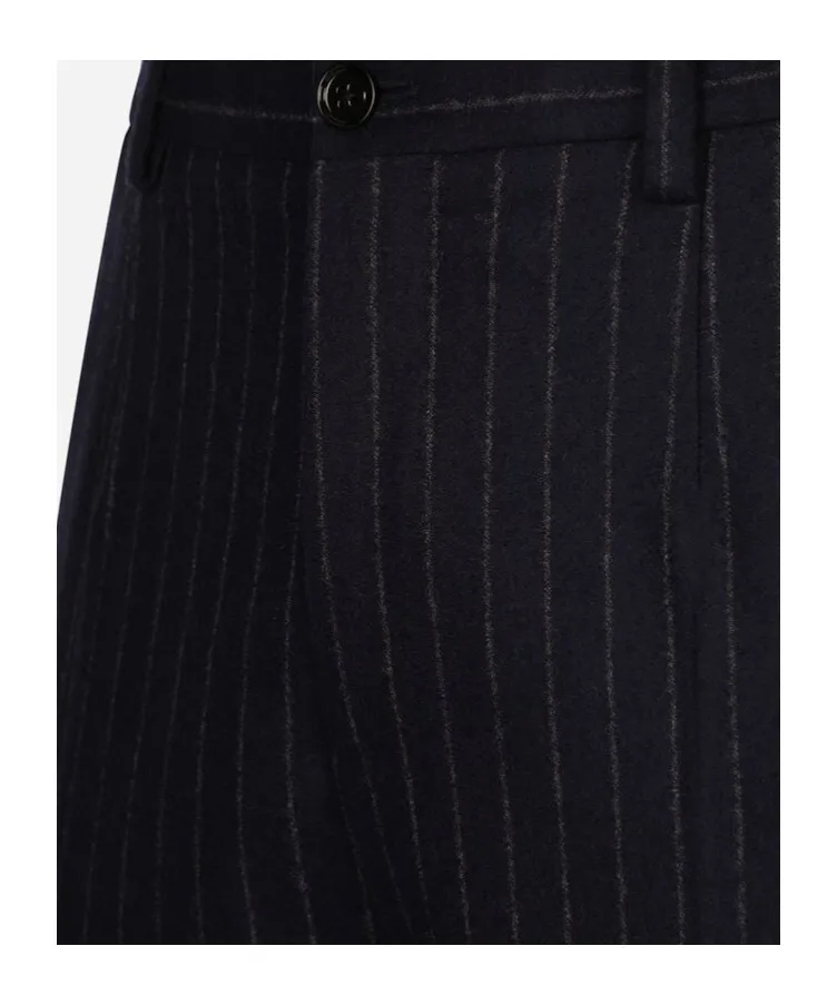 Tailored Pinstriped Flannel Pants