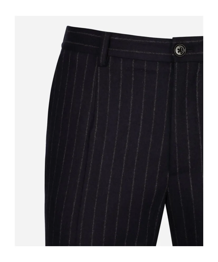 Tailored Pinstriped Flannel Pants