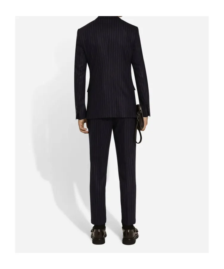 Tailored Pinstriped Flannel Pants