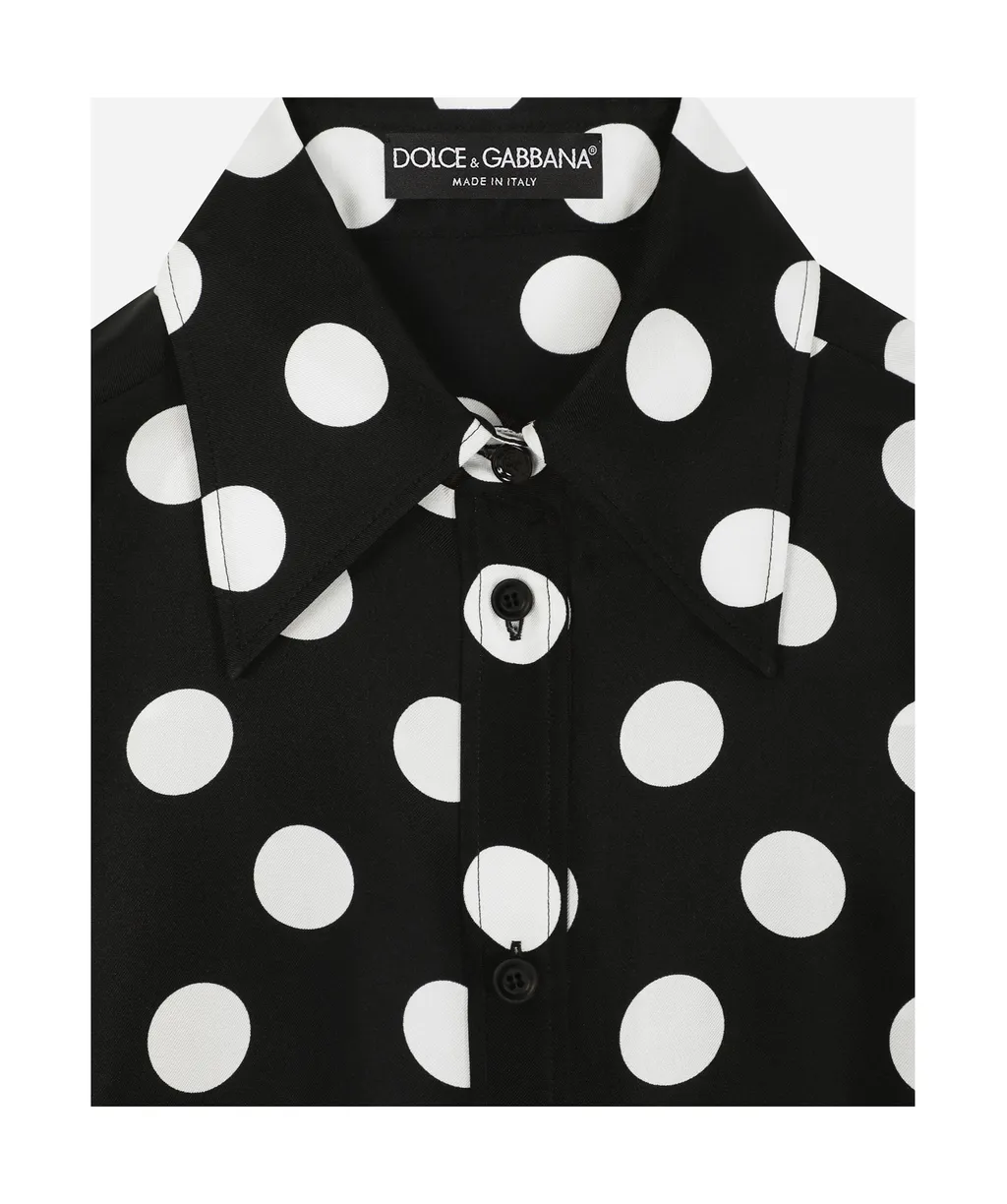 Mambo Polka Dot Print Shirt