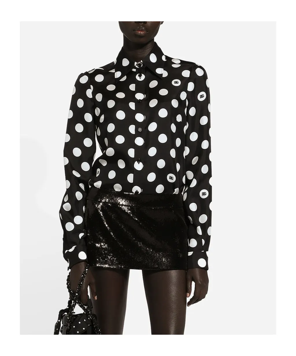 Mambo Polka Dot Print Shirt