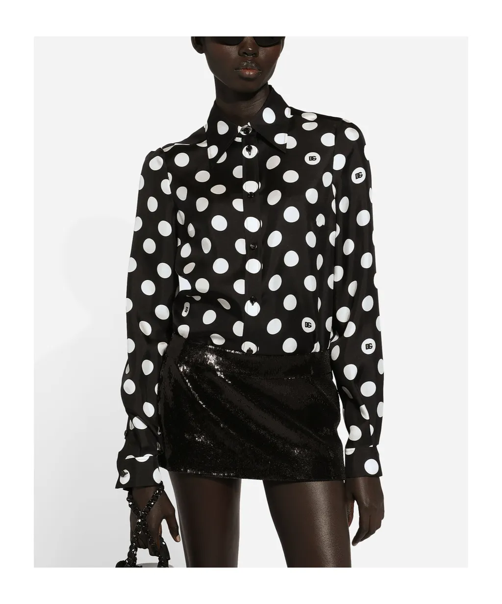 Mambo Polka Dot Print Shirt