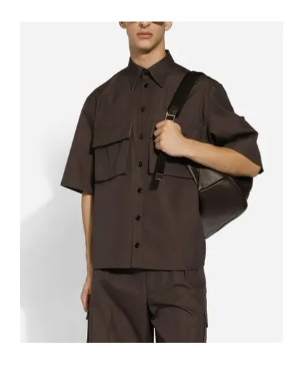 Logo-Embroidered Cargo Shirt