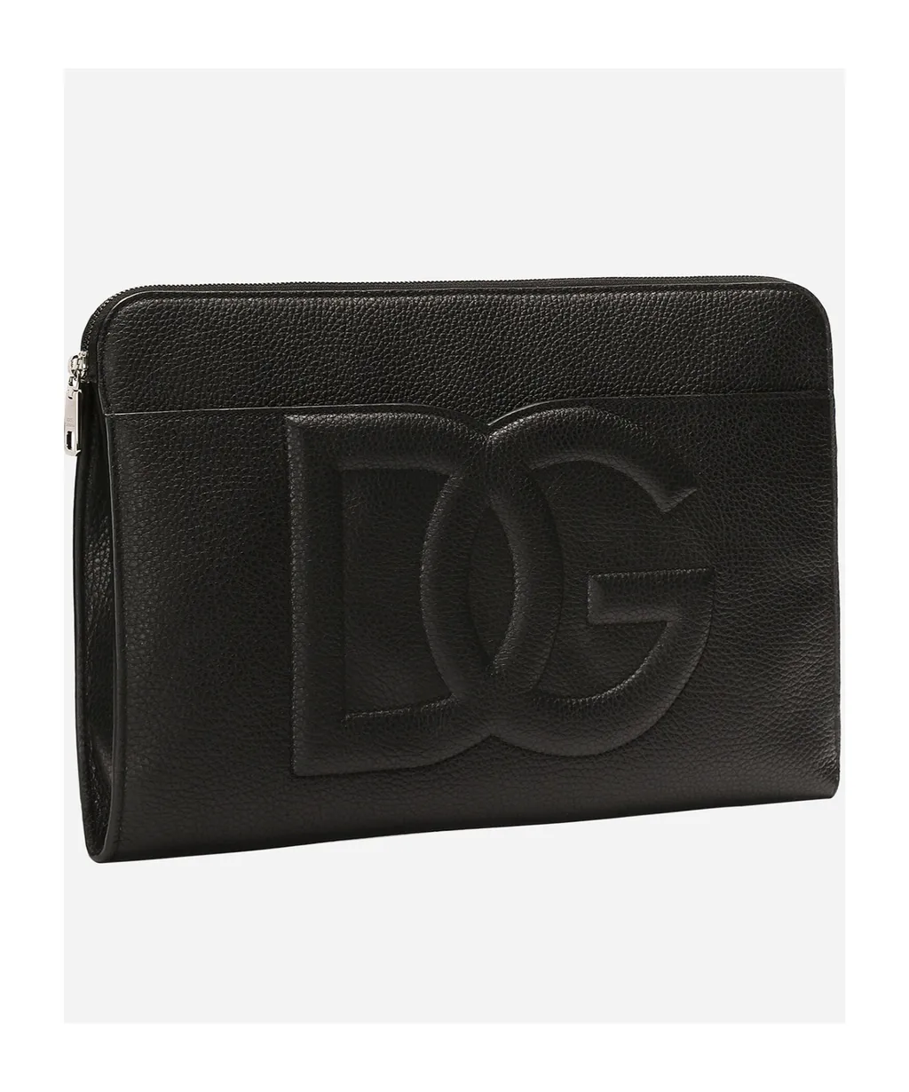 Large Loog Embossed Zipped Pouch