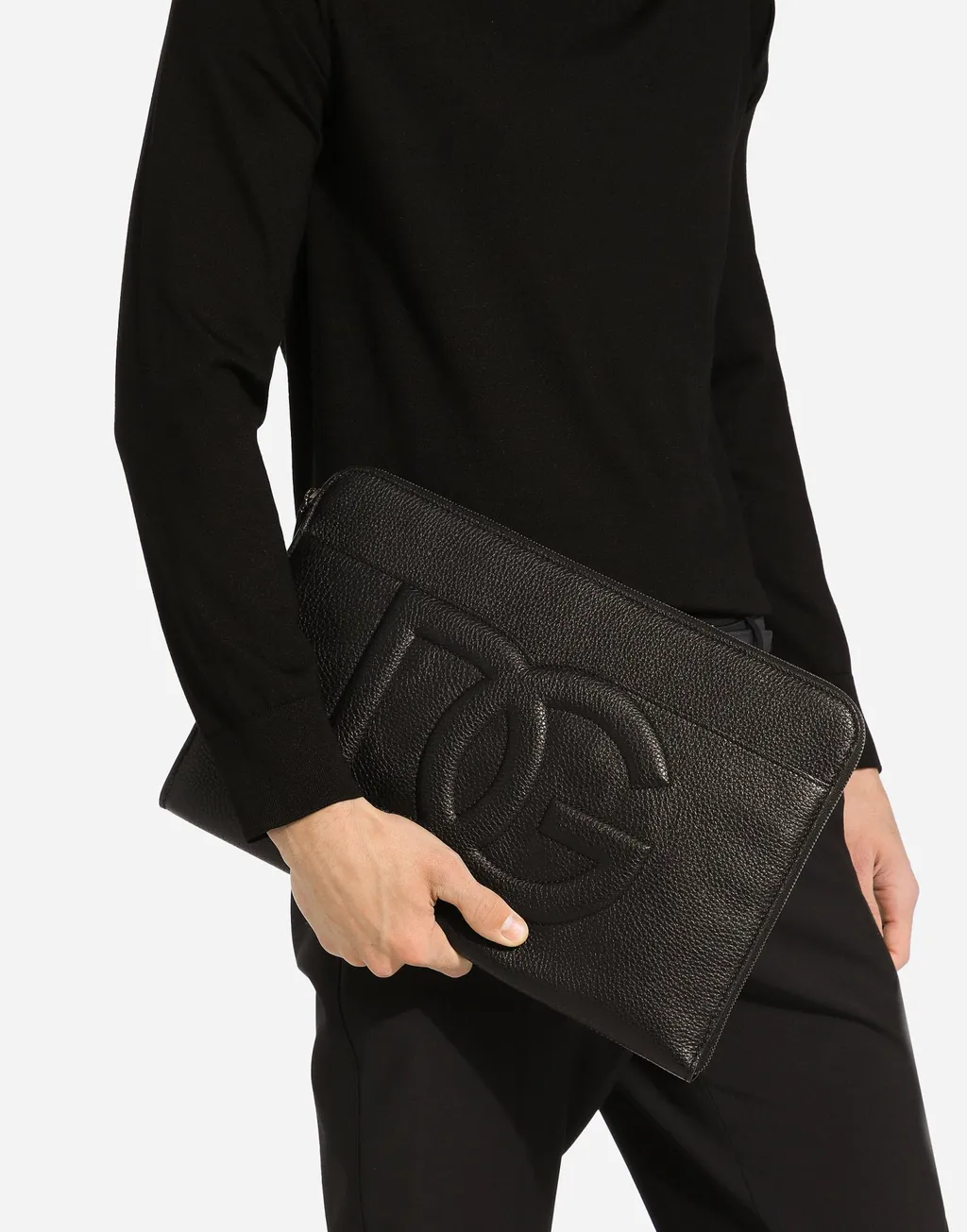 Large Loog Embossed Zipped Pouch